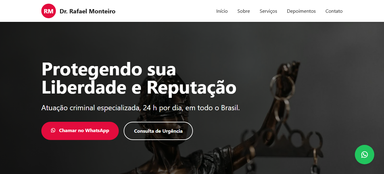 Landing Page Direito Criminal